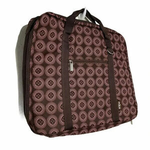 Mixx Laptop padded bag brown & pink‎ print
